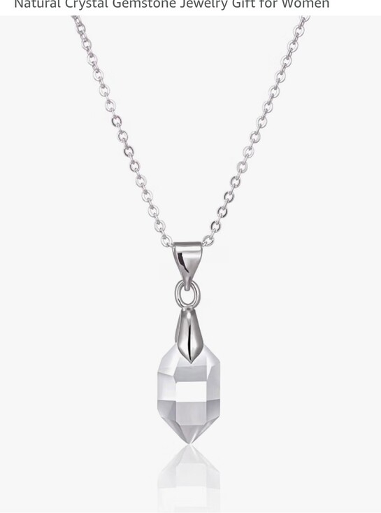 Jewelry - Genuine herkimer diamond pendant necklace. Silver